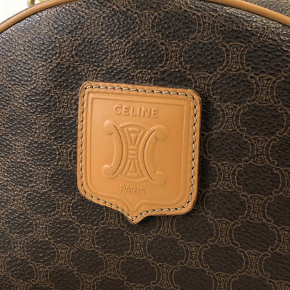 CELINE Macadam Blason Leather Two-way Handbag Shoulder bag Brown Vintage hzumnt