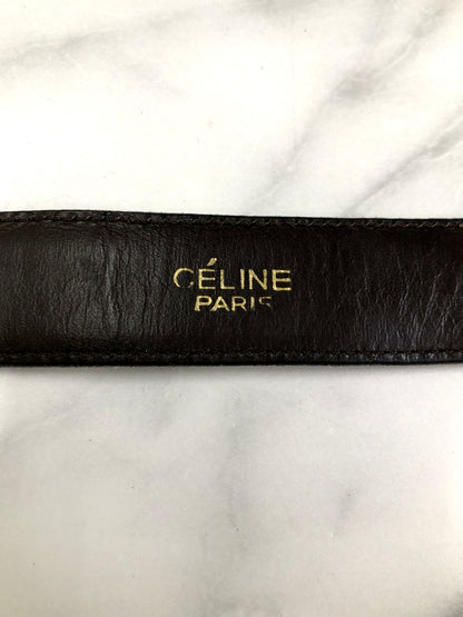 CELINE 馬車皮帶 黑色復古 xrix5m 