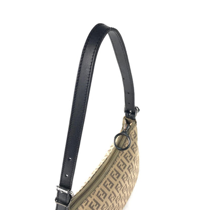 FENDI Zucchino one shoulder handbag beige vintage old yv64ch