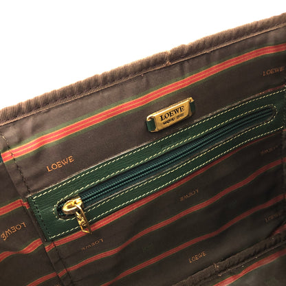 LOEWE Velazquez Square Box Shoulder Bag Vanity Green Blue vintage Old 5rr8tv