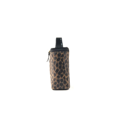 LOEWE Leopard Vanity Enamel Handbag Mini Bag Black Brown vintage Old x7rt6f