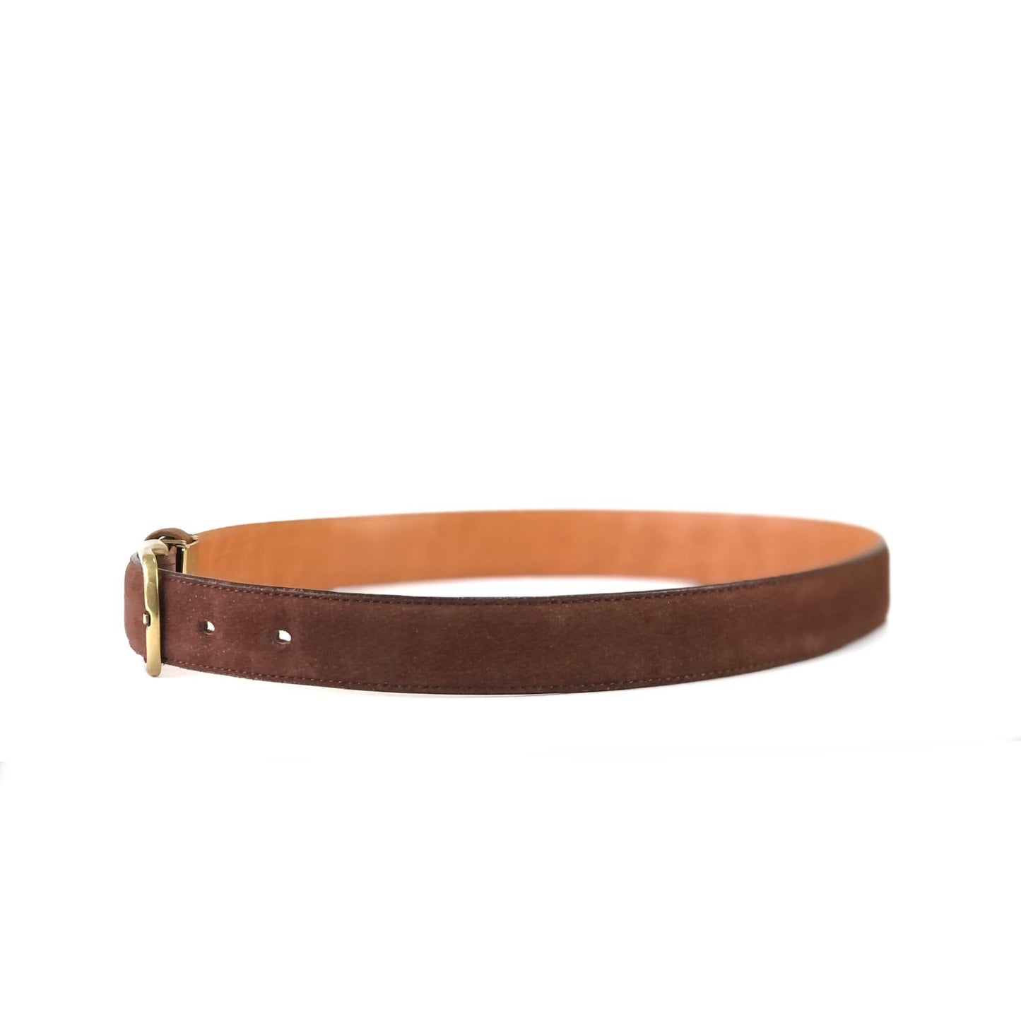 Burberrys Burberry logo belt leather suede brown jvypa3