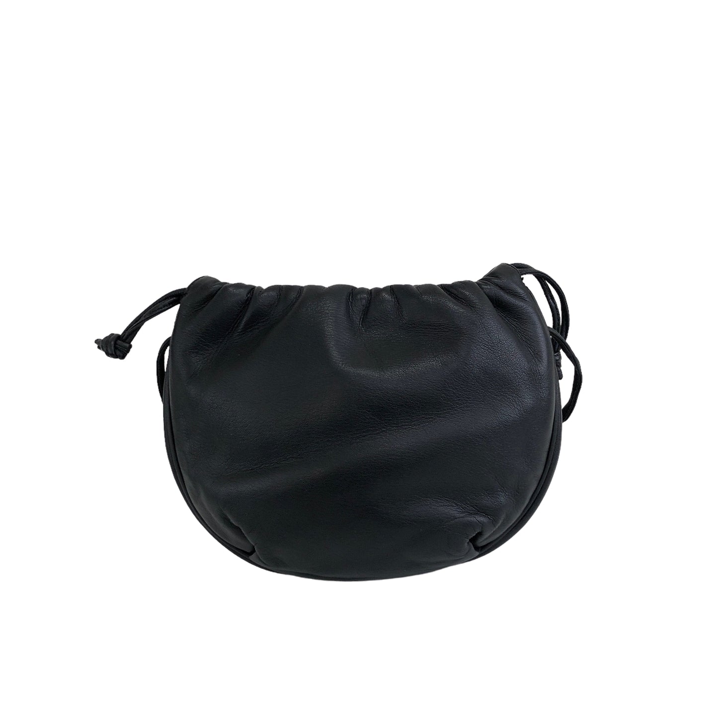 LOEWE Anagram Leather Drawstring Small Shoulder bag Black Vintage z8wxmx