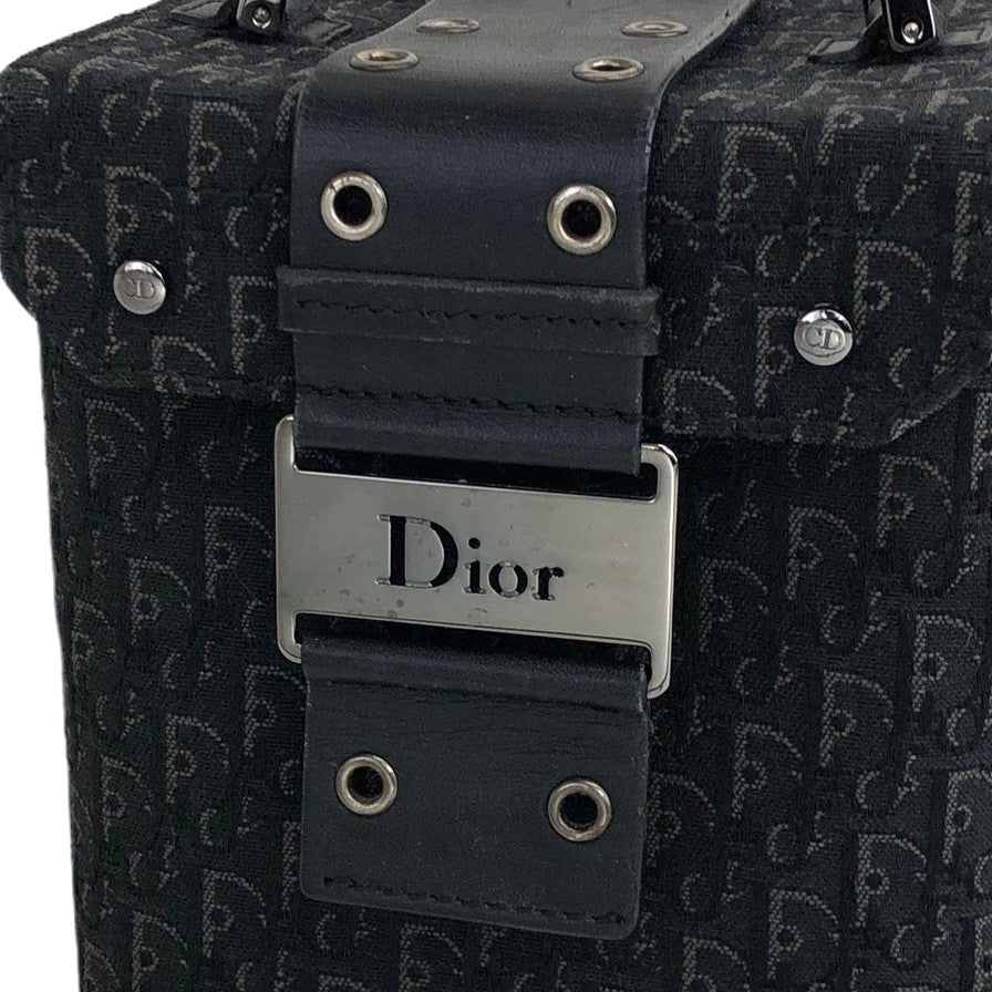 Christian Dior Trotter Jacquard Small Handbag Vanity bag Black Vintage  6jieew