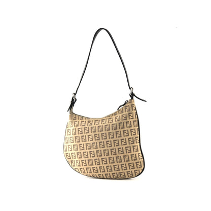 FENDI Zucchino one shoulder handbag beige vintage old yv64ch
