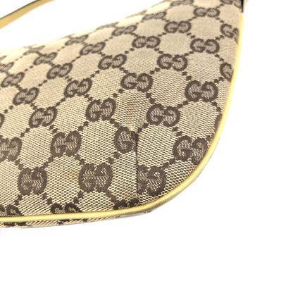 GUCCI hobo GG canvas shoulder bag handbag hobo beige vintage old a52g8f