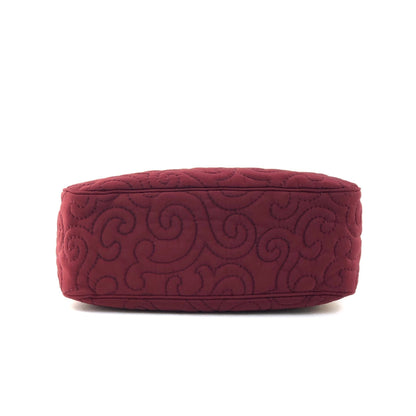 Yves Saint Laurent arabesque oriental stitch nylon handbag bordeaux vintage old uwg4ii