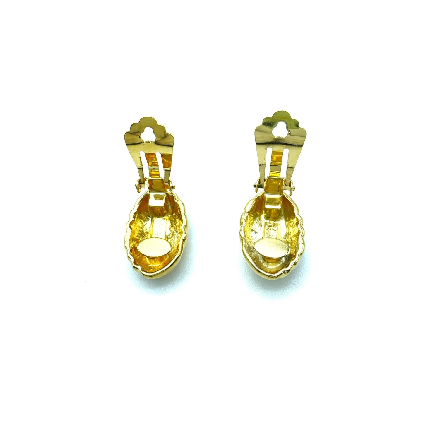 Yves Saint Laurent Stone Earrings Gold Vintage Old ktt4ug