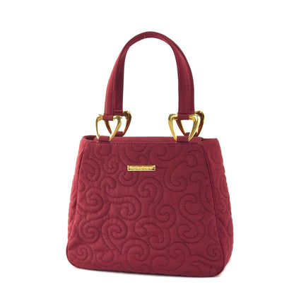 Yves Saint Laurent arabesque oriental stitch nylon handbag bordeaux vintage old uwg4ii
