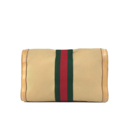 GUCCI Sherry line GG clutch bag beige vintage old Gucci sas3ug