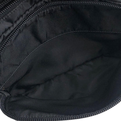 PRADA Triangle Logo Front Buckle Nylon Leather Shoulder bag Black Vintage sudtyj