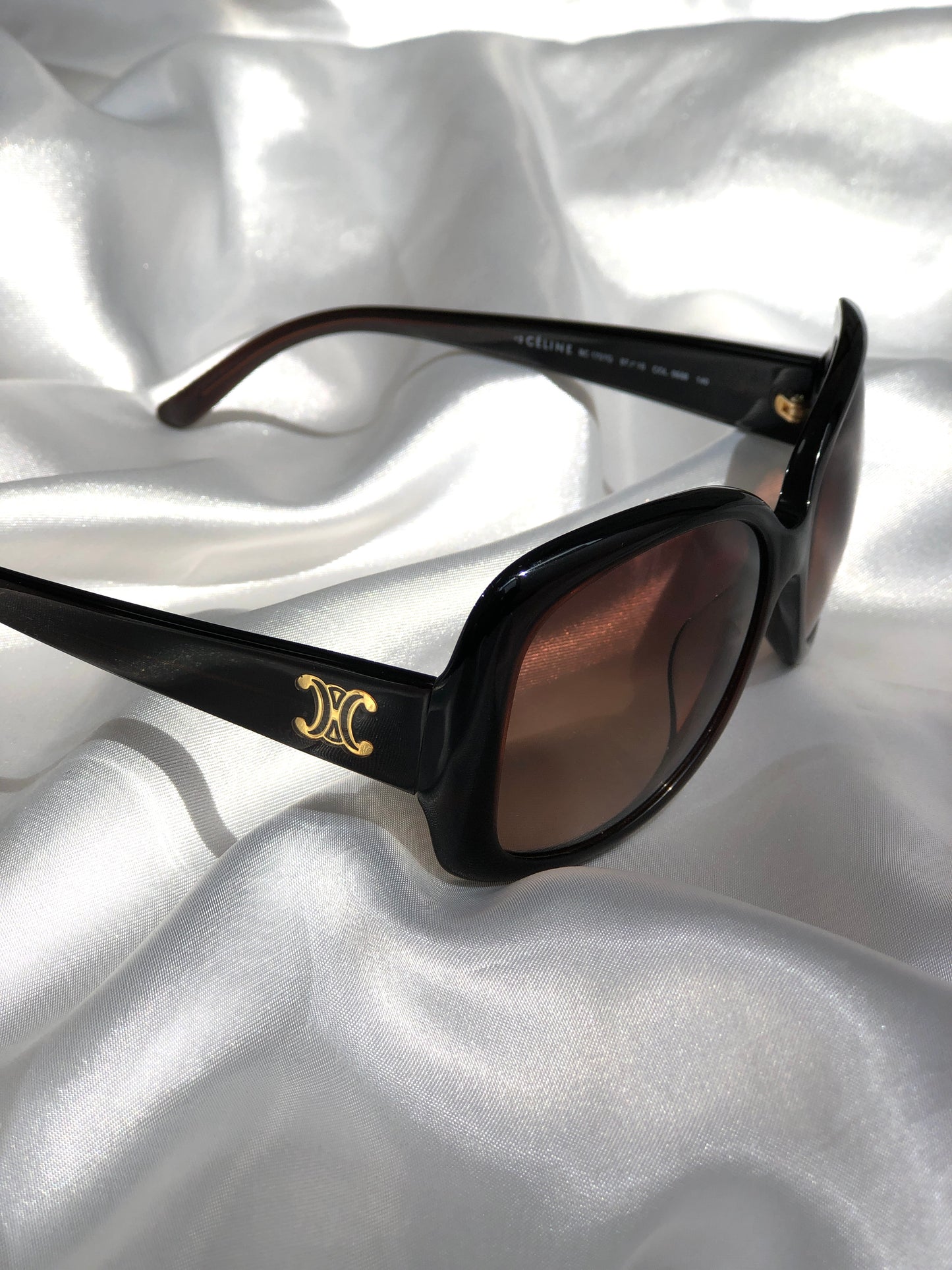 CELINE Triomphe Sunglasses Brown Vintage kyubn7