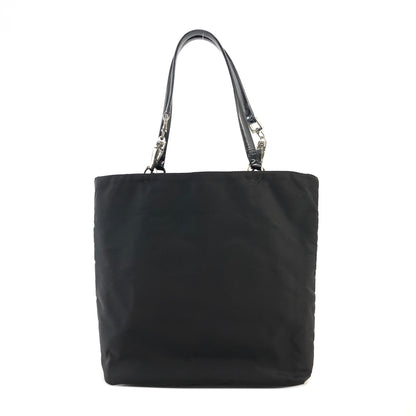 PRADA Triangle Logo Nylon Handbag Black Vintage v542yk