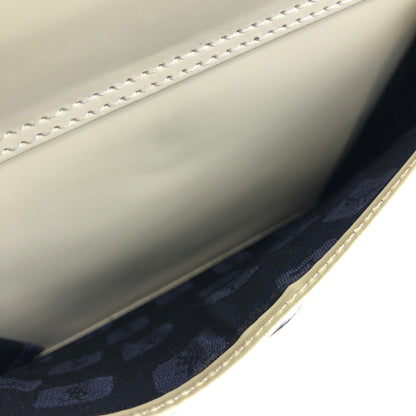 Yves Saint Laurent Logo Leather Handbag Beige Vintage brtxwd