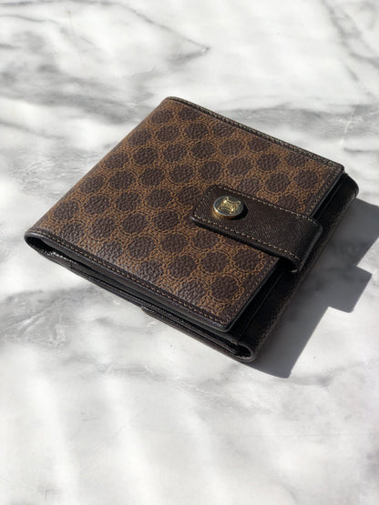 CELINE Macadam Triomphe 折疊錢包 棕色 復古 v4zmw7 