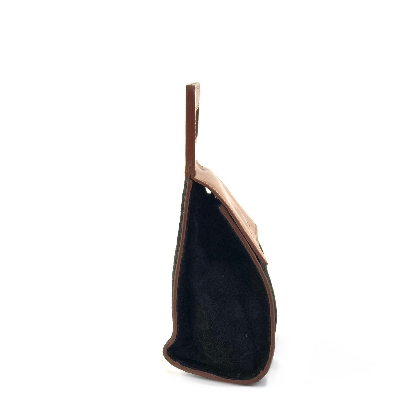 CELINE Macadam Blason Suede Handbag Mini Bag Black Camel vintage Old Celine gk4x2r