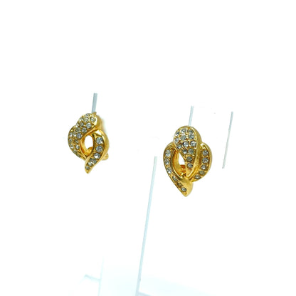 Christian Dior stone earrings gold vintage old si2vi7