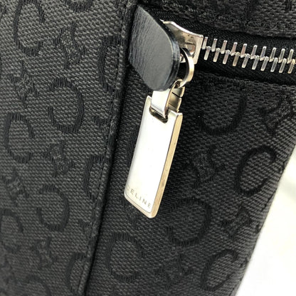 CELINE C Macadam 提花化妝包手提包黑色復古舊 Celine twedkn