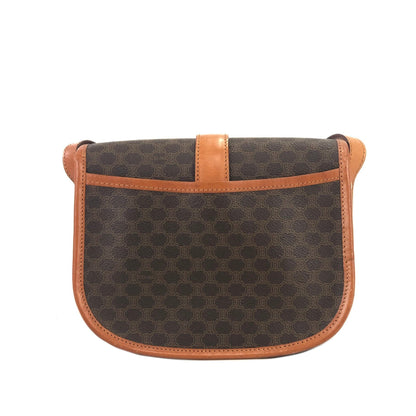 CELINE Macadam Flap Front belt Crossbody Shoulder bag Brown Vintage Old CELINE vhgz5e