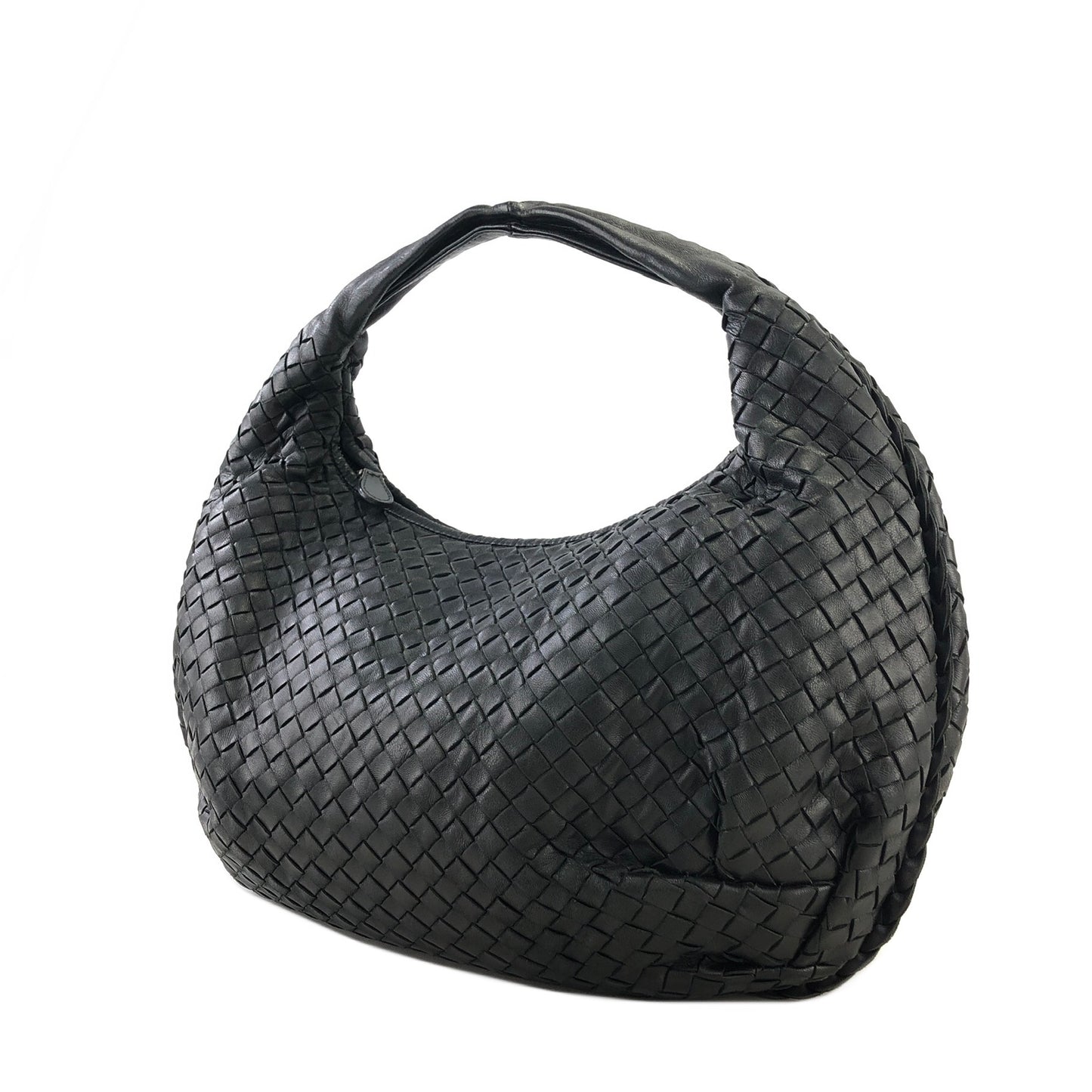 Bottega Veneta Leather Shoulder bag Hobobag Black Vintage yrwi4p