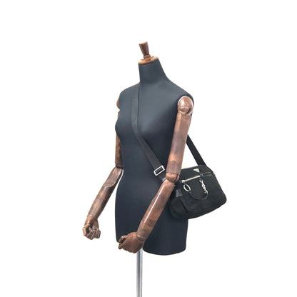 PRADA Triangle Logo Nylon Shoulder bag Black Vintage tfuabp