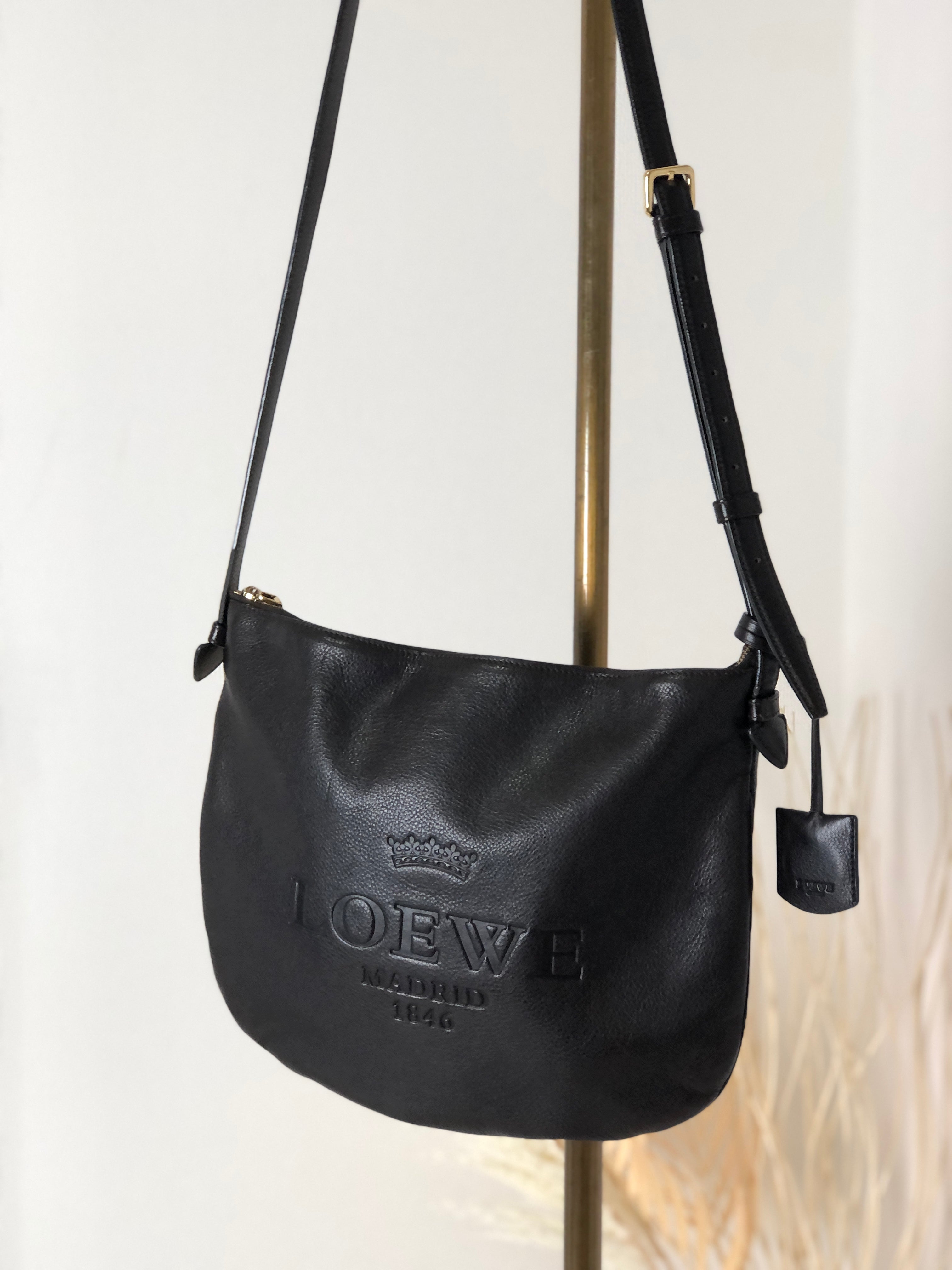 LOEWE Leather Shoulder bag Brown Vintage usk62t