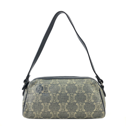 CELINE Paris Macadam Denim Hobobag Handbag Light Blue Vintage sb655g