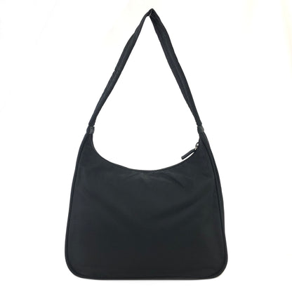 PRADA Triangle Logo Nylon Shoulder bag Black Vintage y46xvz