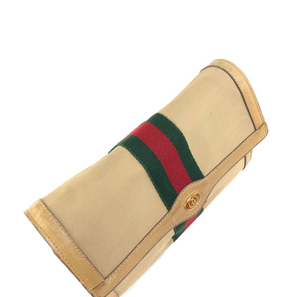 GUCCI Sherry line GG clutch bag beige vintage old Gucci sas3ug