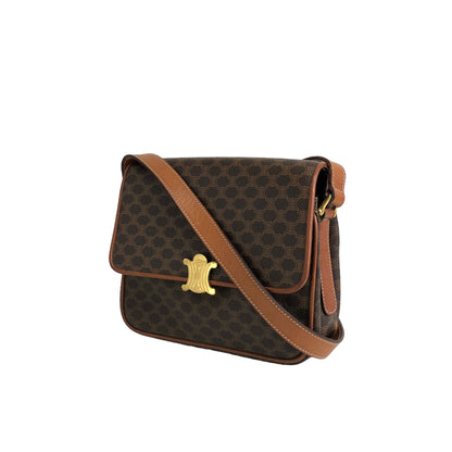 CELINE Macadam Triomphe Shoulder bag Brown Vintage 8c7giv