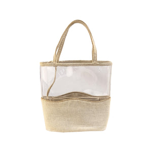 PRADA handbag clear bag mini bag canvas clear bag canvas beige vintage old cgywec