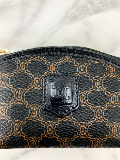 CELINE Macadam Blason 零皮夾黑色復古 bkk5ba 