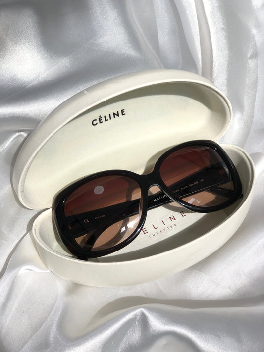 CELINE Triomphe Sunglasses Brown Vintage kyubn7