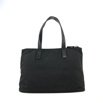 PRADA Triangle Logo Nylon Handbag Black Vintage hdamrs