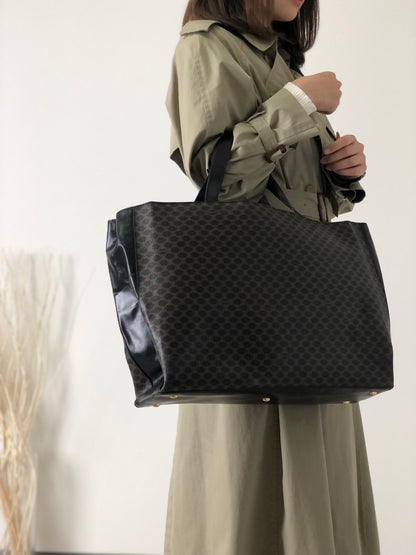 CELINE Macadam 手提包 托特包 黑色 復古 6pyh3a 