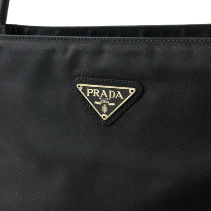 PRADA Triangle Logo  Nylon Handbag Black Vintage a3ew6f