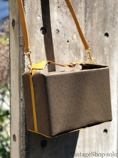 Yves Saint Laurent 單肩包 YSL 化妝包 手袋 盒子 棕色 復古 v6ayth