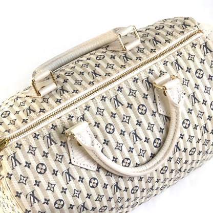 LOUIS VUITTON Mini Run M95500 Speedy 30 Mini Boston Croisette Handbag Ivory Vintage Old 566e8z