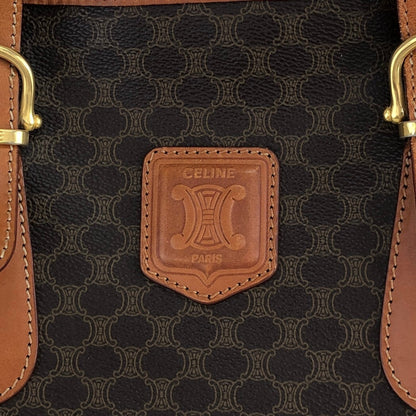 CELINE Macadam Blason Handbag Totebag Brown Vintage ui3dbx