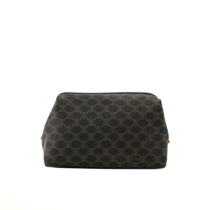 CELINE Macadam Blason PVC Leather Pouch Black Vintage irfd6i