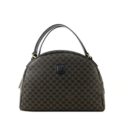 CELINE Macadam Blason Half Round Handbag Black Vintage a78a54