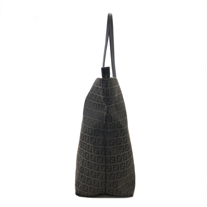 FENDI Zucchino  Canvas Handbag  Totebag Brown Vintage c343jc