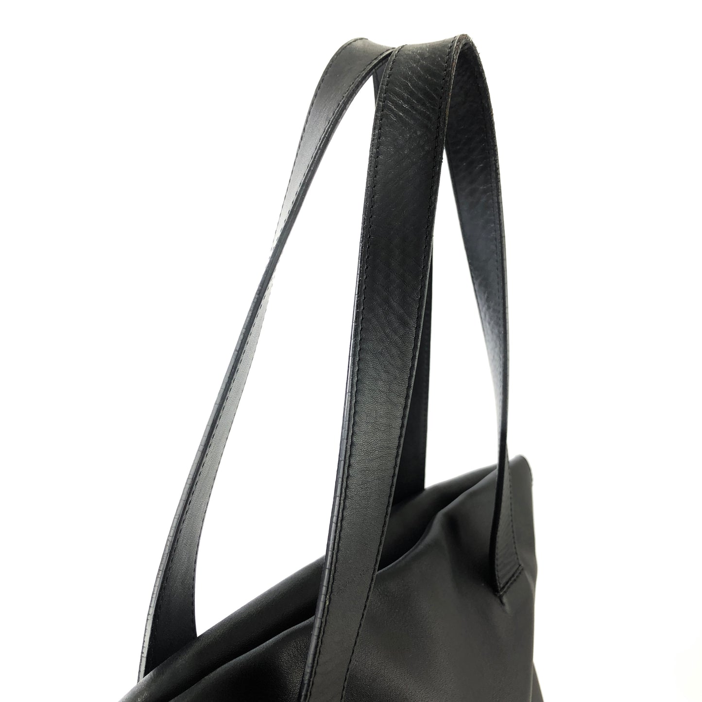 LOEWE Anagram Leather Totebag Black Vintage k826yt