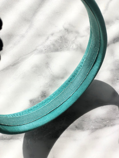 CELINE Horse Bit Fabric headband mint green Vintage 5c8ice