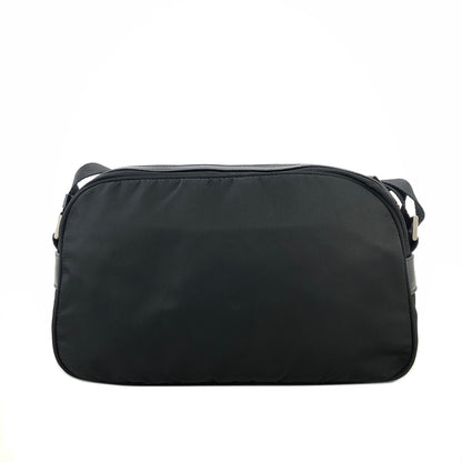 PRADA Triangle Logo Nylon Shoulder bag Black Vintage tfuabp