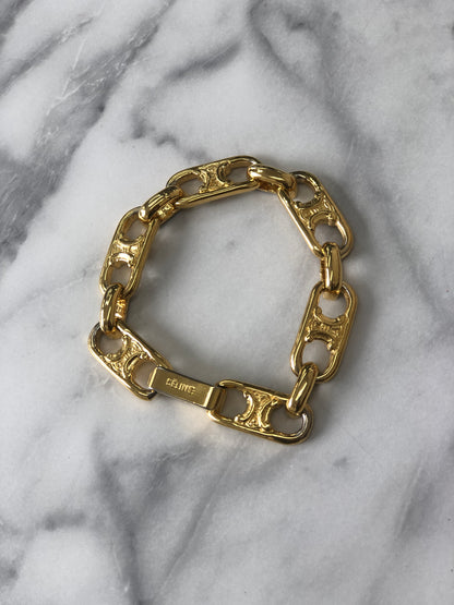 CELINE Triomphe 手鍊 金 復古 bgrfih 