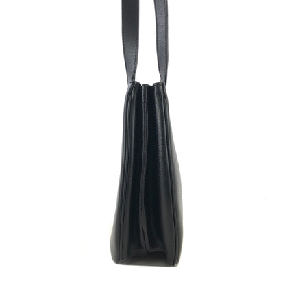 CELINE Toggle Motif 皮革肩背包手提包黑色復古 ag3tya 