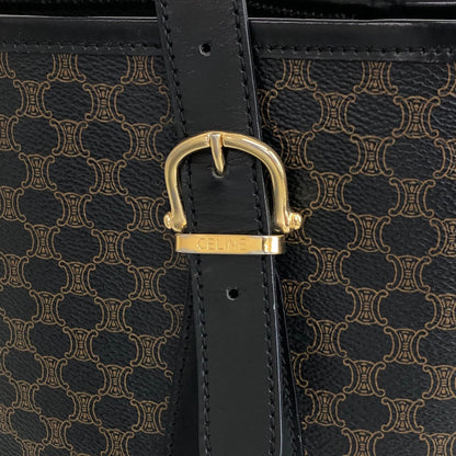 CELINE Macadam Handbag Shoulderbag Totebag Black Vintage 3pha6u