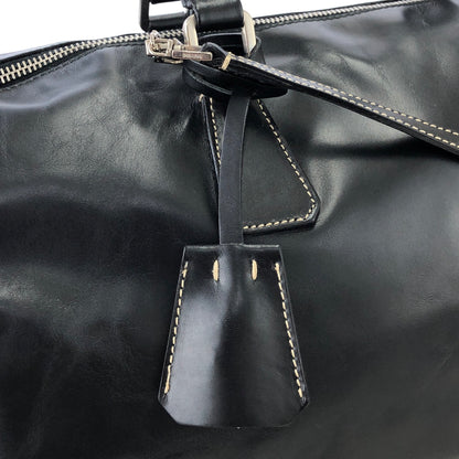 PRADA Leather Two-way Handbag Shoulder bag Boston bag Black Vintage uxvrch