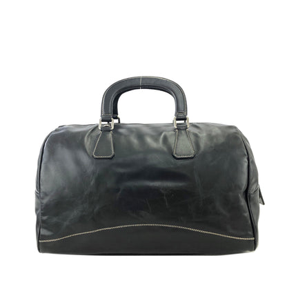 PRADA Leather Two-way Handbag Shoulder bag Boston bag Black Vintage uxvrch